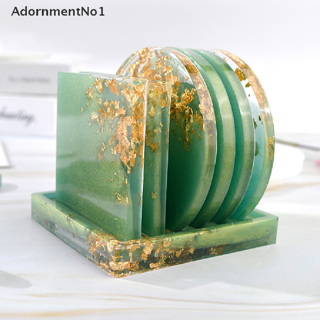 [AdornmentNo1] Coaster Storage Shelf Epoxy Resin Mold Drain Cup Holder Round Cup Holder Mold [new]