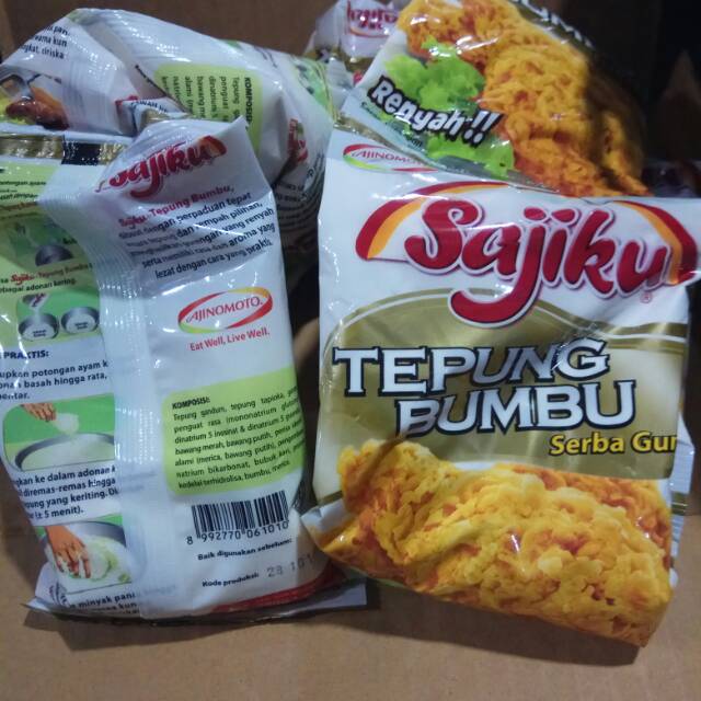 

Ajinomoto tepung bumbu serbaguna Sajiku 1renceng isi 10 sachet @80gram