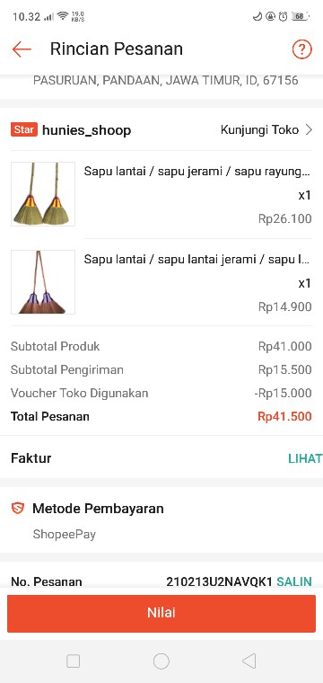 Sapu Lantai / Sapu Lantai Jerami / Sapu Lantai Rayung / Sapu Lantai Ijuk Bambu Oven