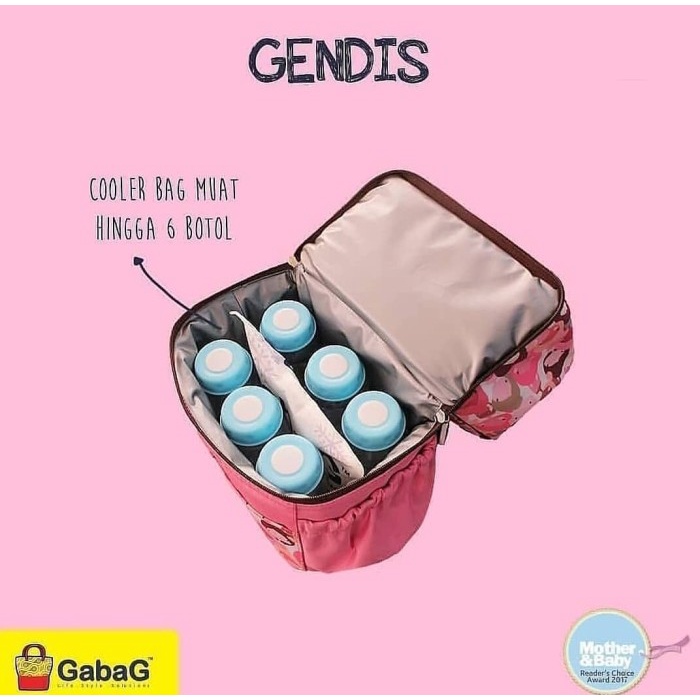 GABAG Cooler Bag POP Series Kecil Lavender / Gendis / Nuri / Lavender / Ceri / Aster / Aira - Tas Cooler Pendingin Asi Bayi + Free 1 Ice Gel