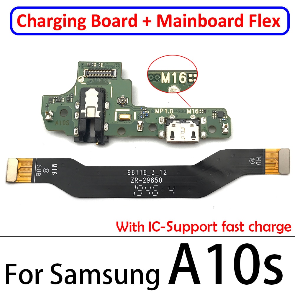 USB Charging Board Port Dock Connector + Main Board Motherboard Flex Cable For Samsung A10S A20S A30S A50s A31 A41 A51 A71 A21s-7