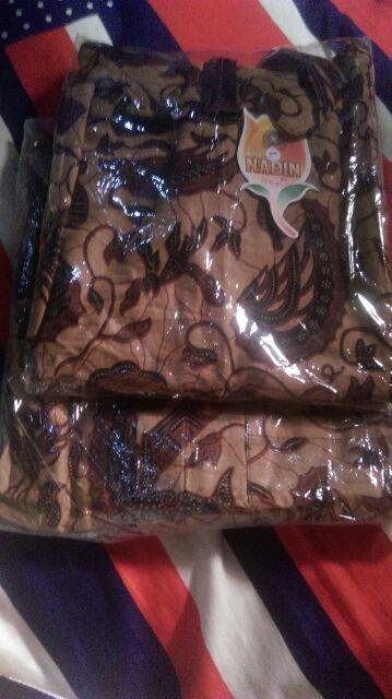 Couple Tunik Sogan Serut Kode L Apsari Batik Super Duper Keceh Buat Ngantor, Seragaman, Kondangan 😍