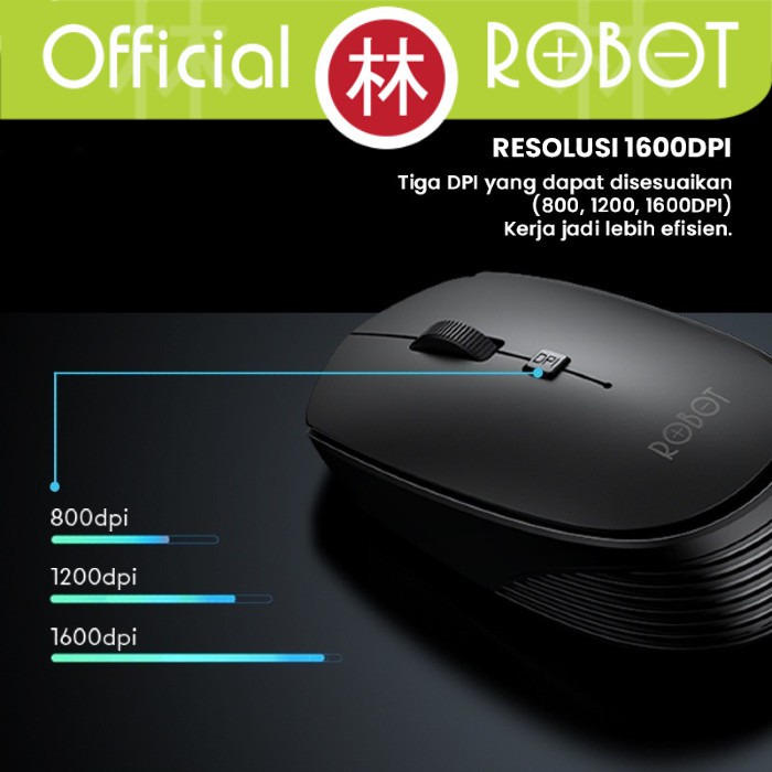 Robot KM3100 Combo Set Optical Mouse &amp; Keyboard Wireless 2.4G