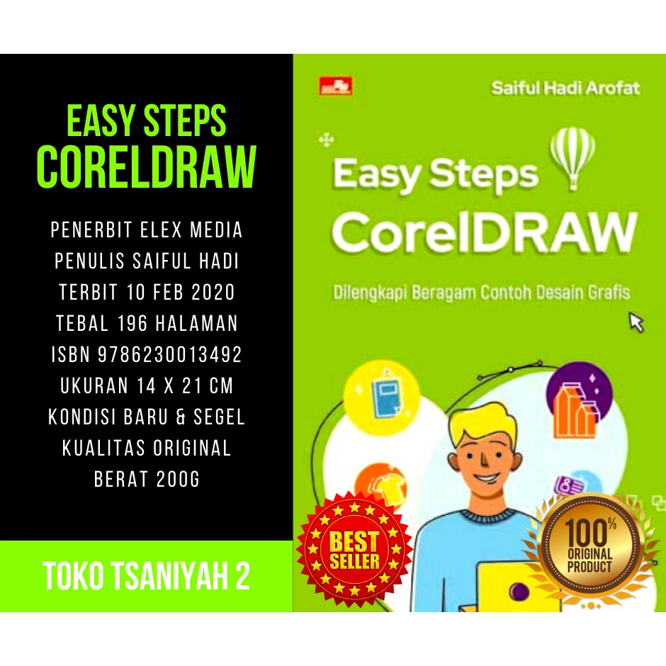 Buku Desain Grafis Easy Steps Coreldraw Corel Draw Buku Komputer Design Grafis Desain Logo Edit Foto
