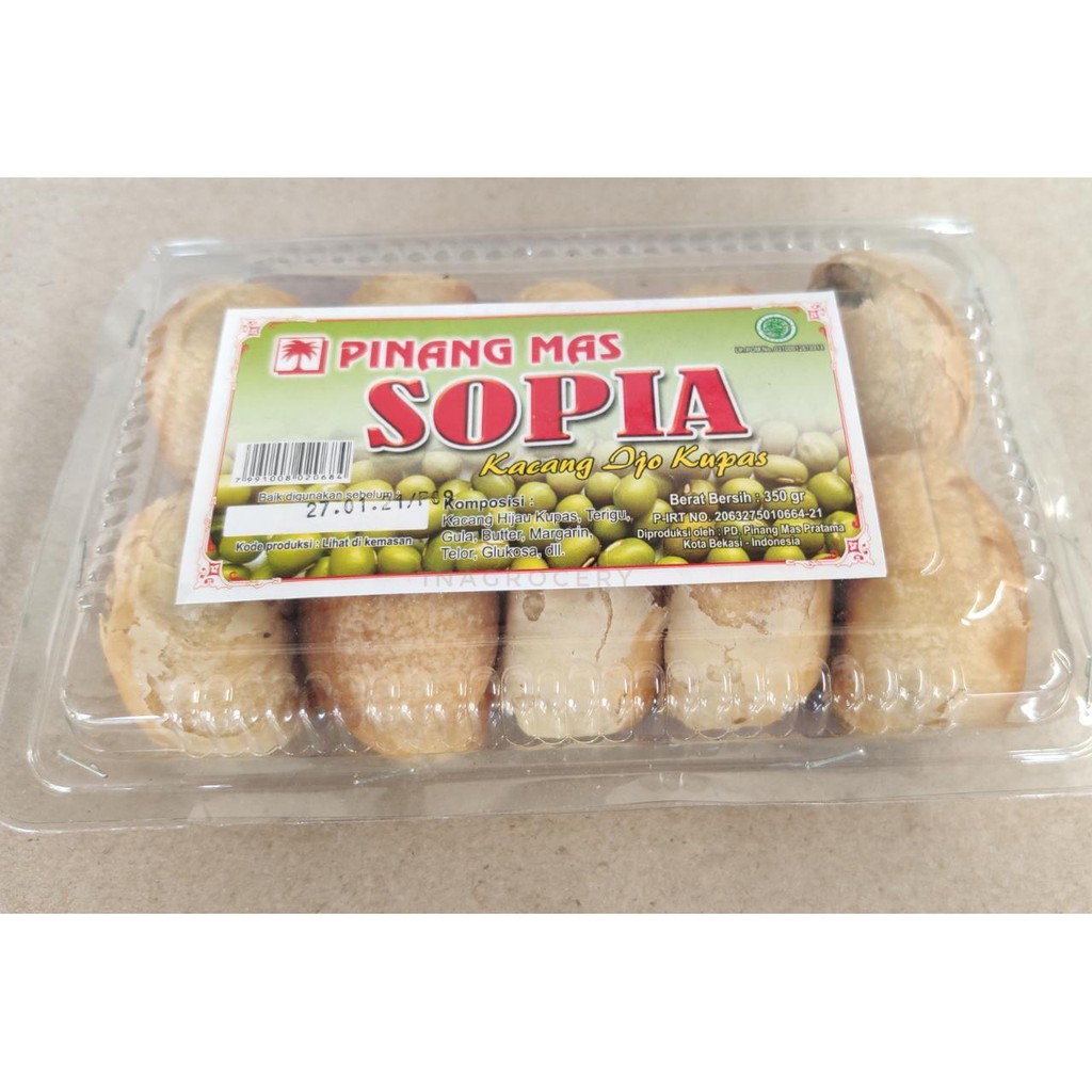 

PINANG MAS KUE SOPIA KACANG HIJAU KUPAS 350gr 10pcs