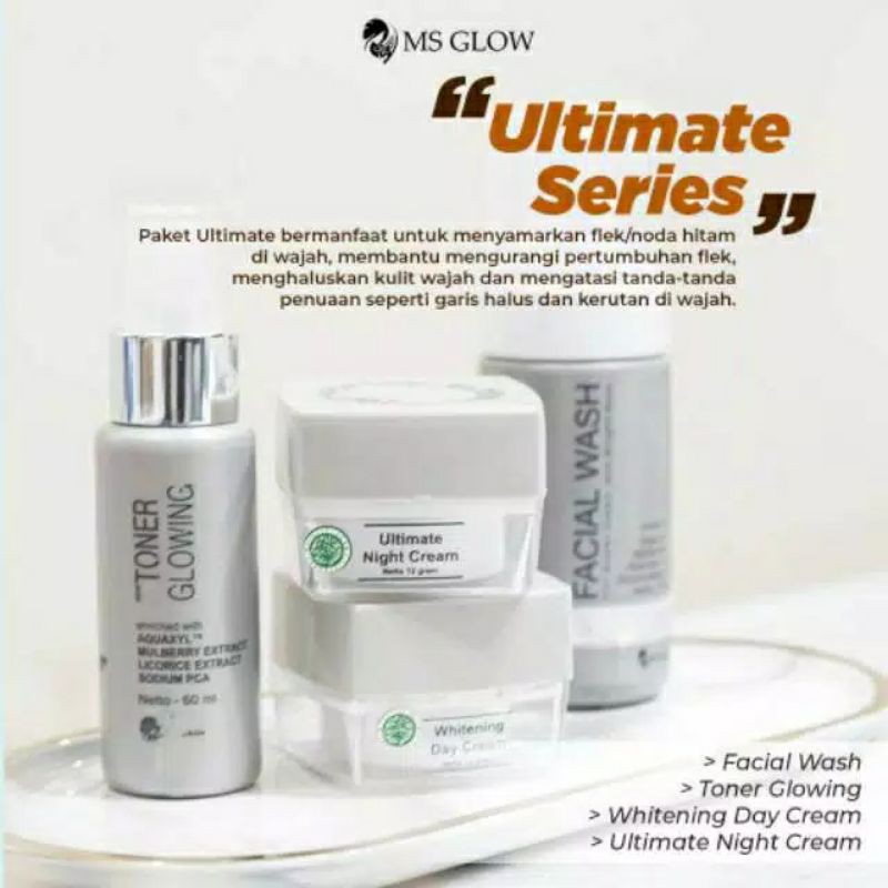 MSGLOW PAKET ULTIMATE SERIES MEMUDARKAN FLEK HITAM DAN ANTI AGING