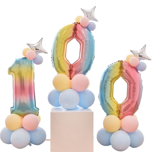 [MINI SET] Kids BIRTHDAY Paket ANGKA JUMBO RAINBOW Dekorasi Ulangtahun Anak