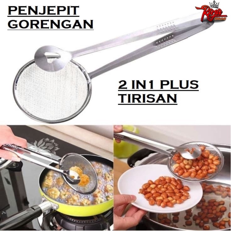 JG21 - JEPITAN GORENG STAINLESS PLUS TIRISAN MINYAK