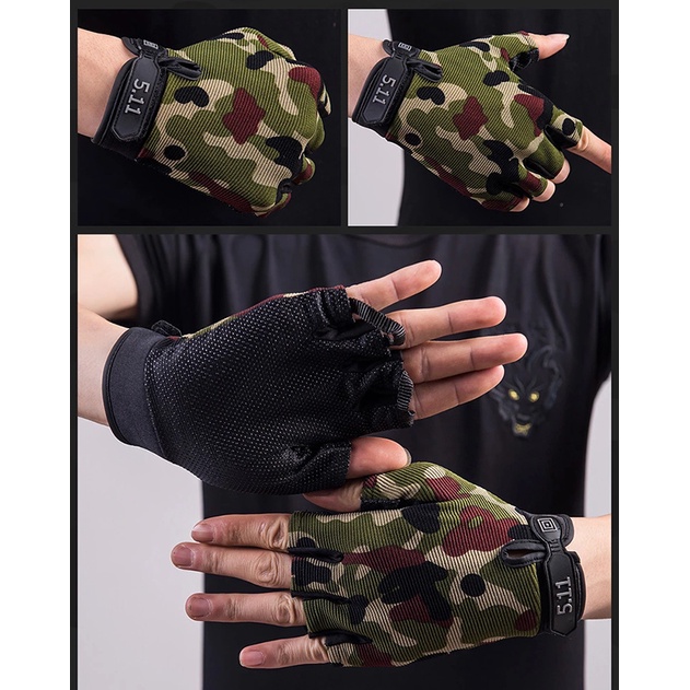 Sarung Tangan Motor dan Sepeda Pelindung Tangan Gloves Half Racing Gloves Simple Sarung Tangan Pria