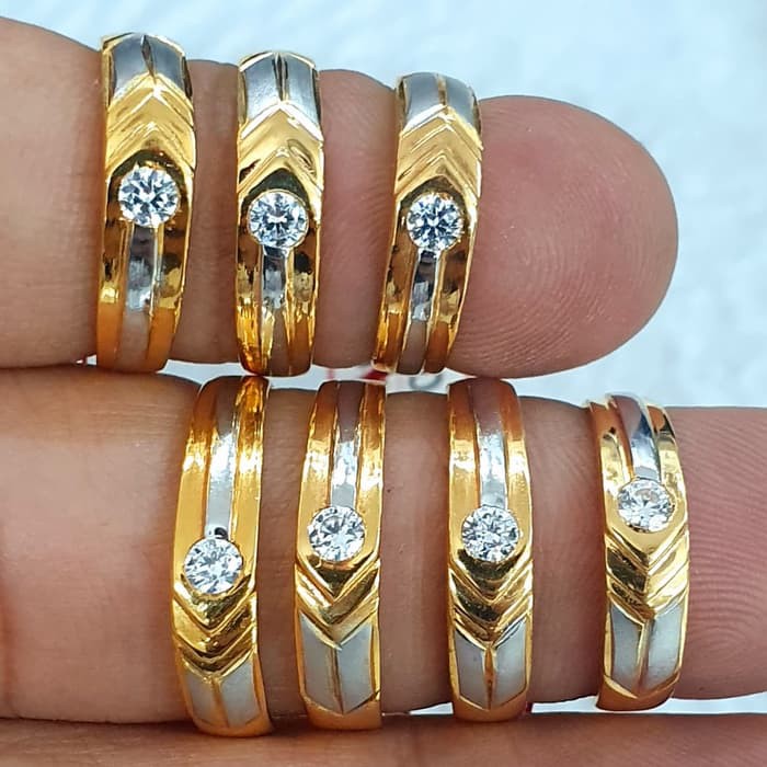 cincin kawin tunangan couple emas 70% 700 70 % variasi 6