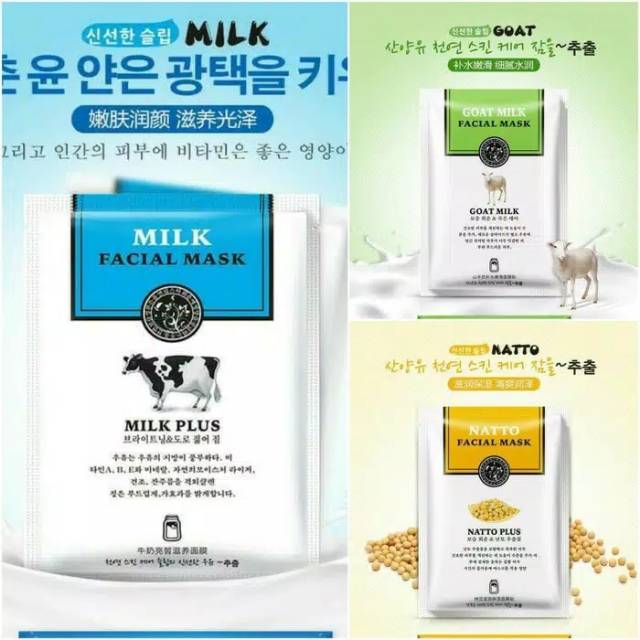 MASKER WAJAH NATTO GOAT MILK FACIAL MASKER SETELAH BB GLOW