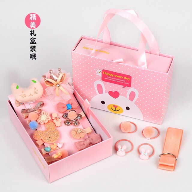 Children hairpin gift box hairpin set birthday gift kept rambut baby pin baby aksesoris rambut