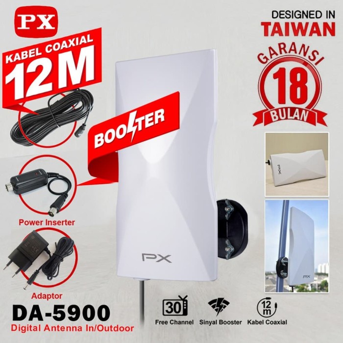 Antena PX DA 5900 B Premium with cable 12 m support indoor outdoor