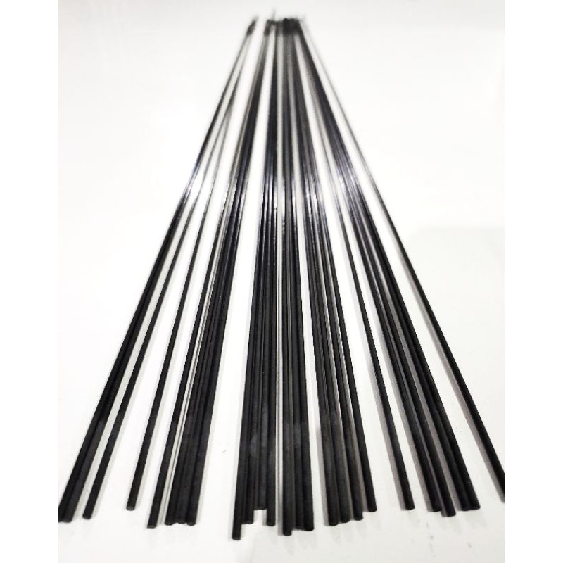 Ujung Joran Pancing Tegek Carbon 45 cm Karbon Diameter 2.0 mm Solid Padat Tegeg Ori SLM A