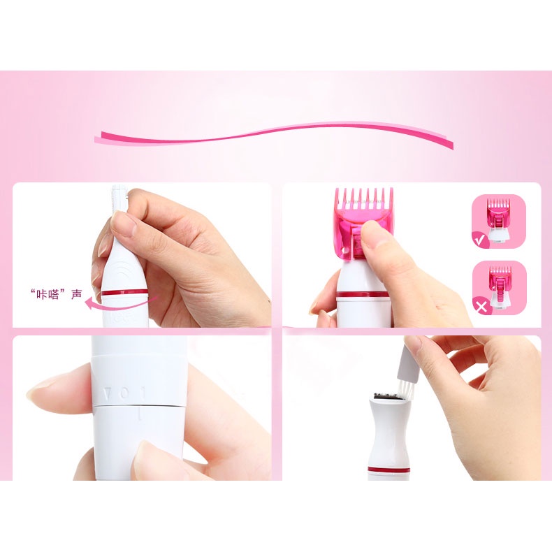 Flashmart Pencukur Bulu / Alat Cukur Tubuh Elektrik Personal Care 5 in 1 Trimmer Shaver
