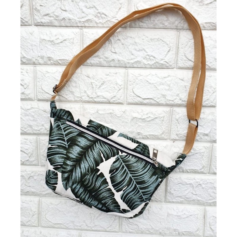 tas selempang DONA tas kanvas tropical / tas wanita / tas lucu