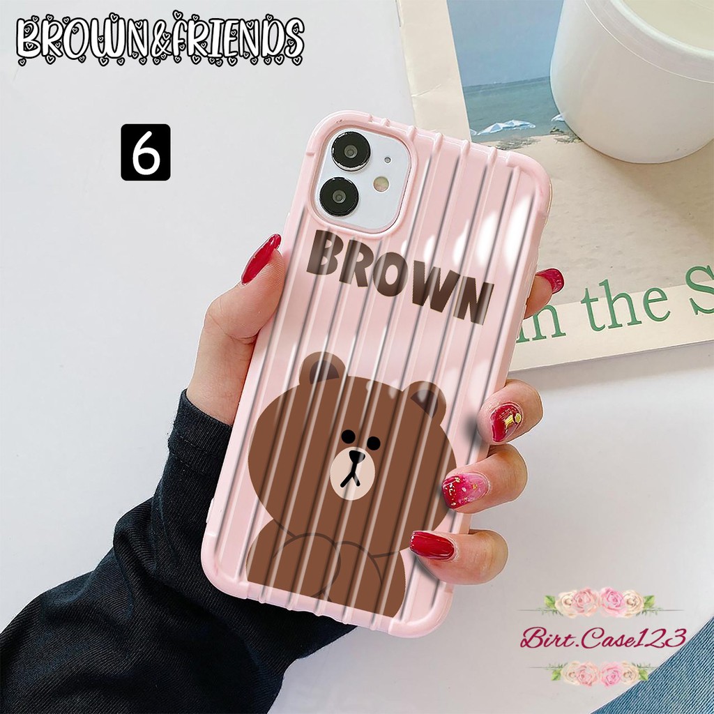 Softcase BROWN Oppo A3s A1k A5 A9 2020 A7 F9 A5s A31 A52 A92 BC3537