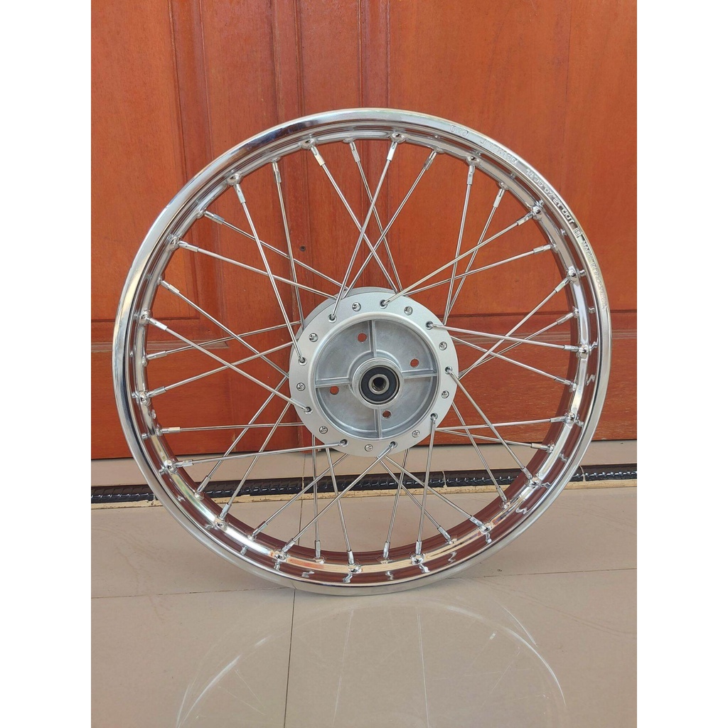 Veleg Pelek Velg Jari Jari Belakang Motor Supra X Supra Fit Lama Ukuran 160 × 17 Chrome