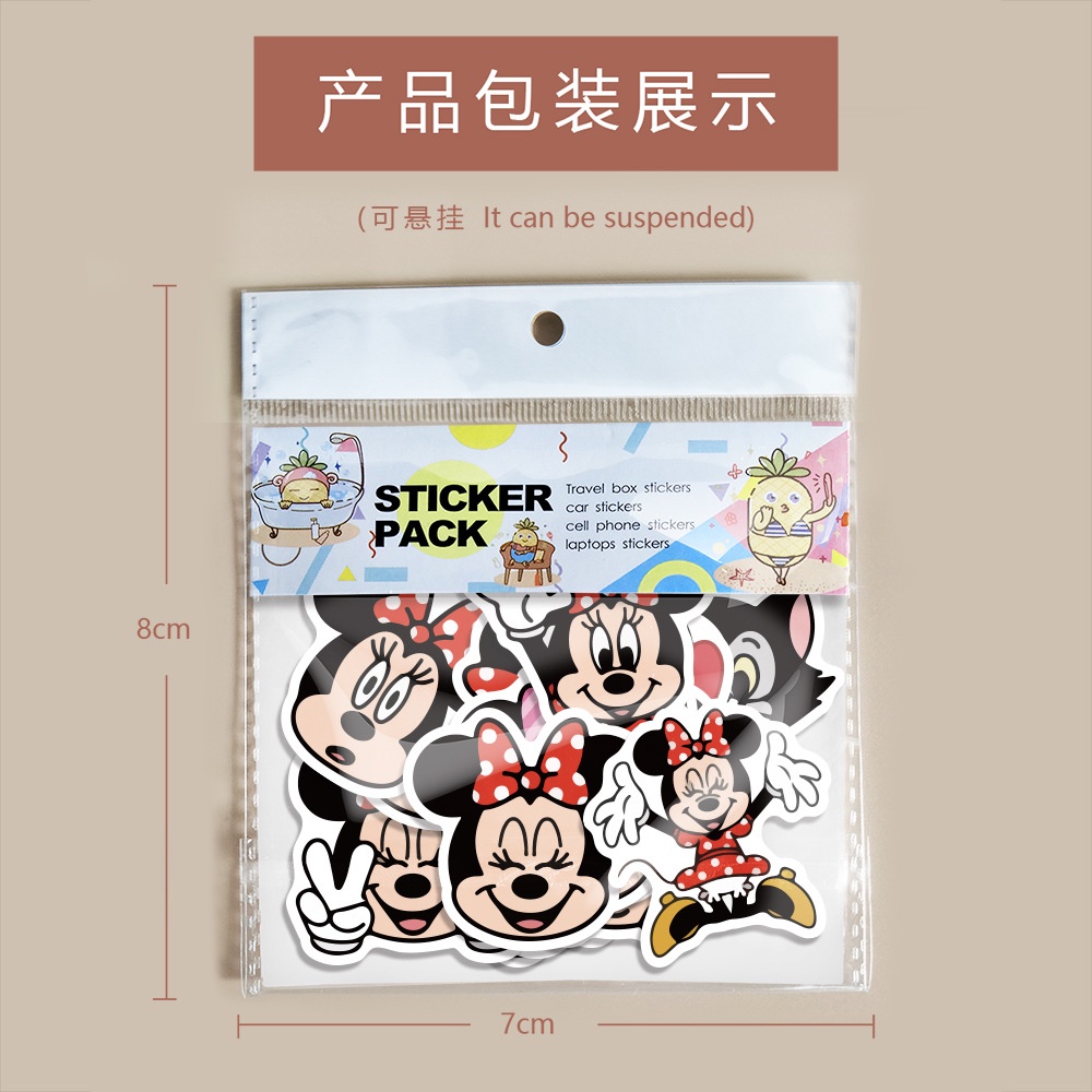 Mickey stiker lucu kartun mouse ekspresi Jurnal bahan Anak cangkir kasus telepon tangan Buku stiker