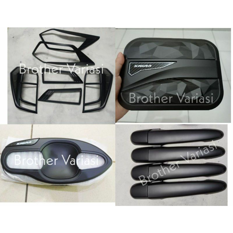 Paket Garnish Outer Handle Tank Cover Calya Sigra 2016 2021 Hitam