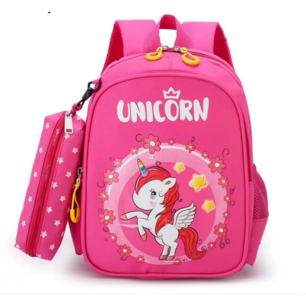 TAS RANSEL UNICORN 2IN1 TAS ANAK PEREMPUAN TAS SEKOLAH TAS NGAJI TAS ANAK PG TK SD SMP