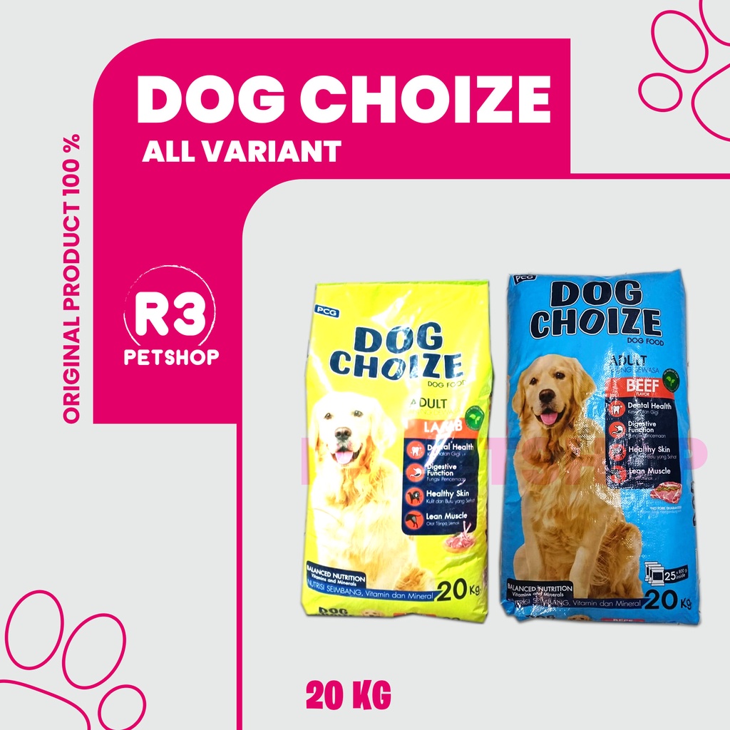 Makanan Anjing kering murah Dog Choize 20kg All variant ( Grab Gosend )