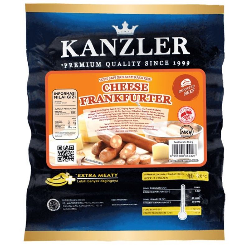 

Kanzler Cheese Frankfurter 360gr