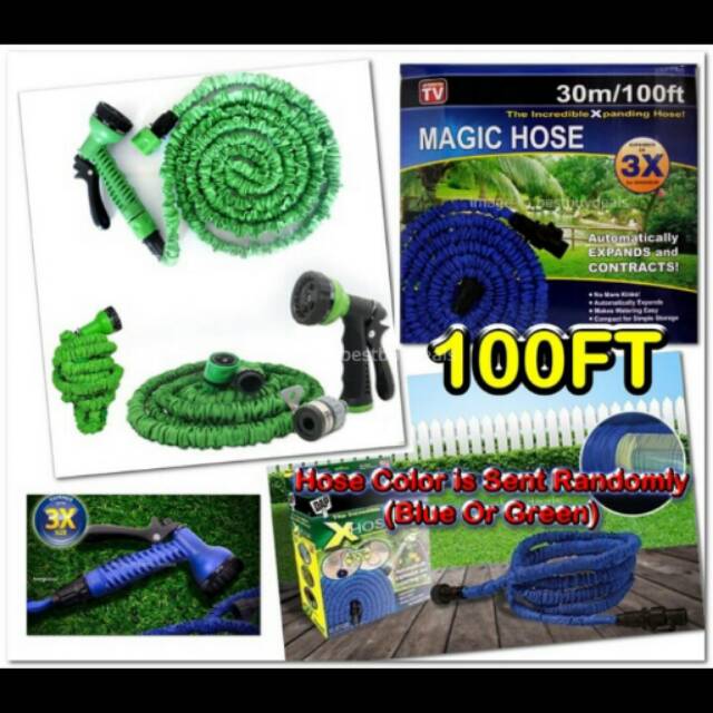 30 Meter 100 Feet Xhose Expandable Hose + Kepala Selang