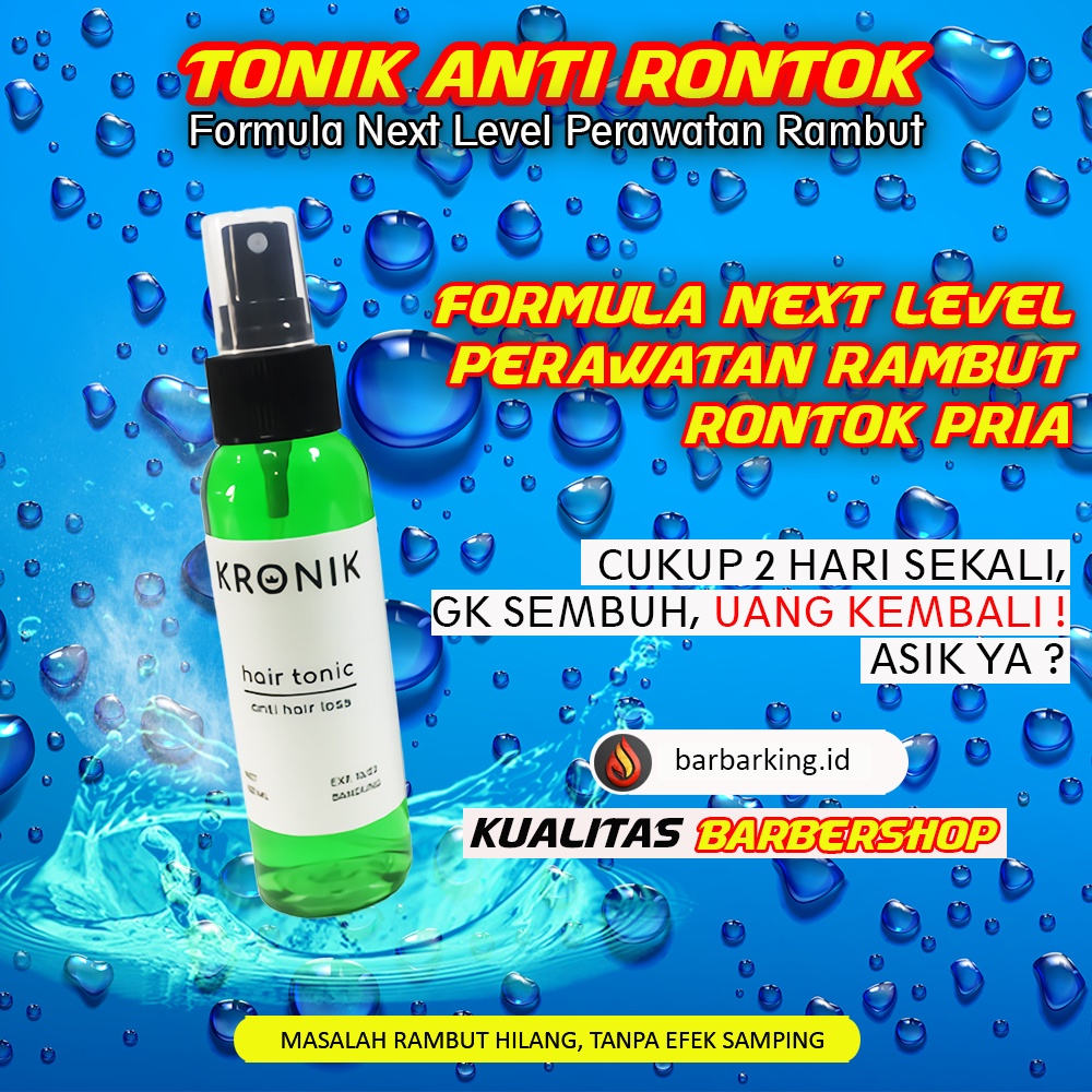 Hair tonic pelembab rambut pria kronik hair tonic laki laki anti rontok vitamin rambut kering alami