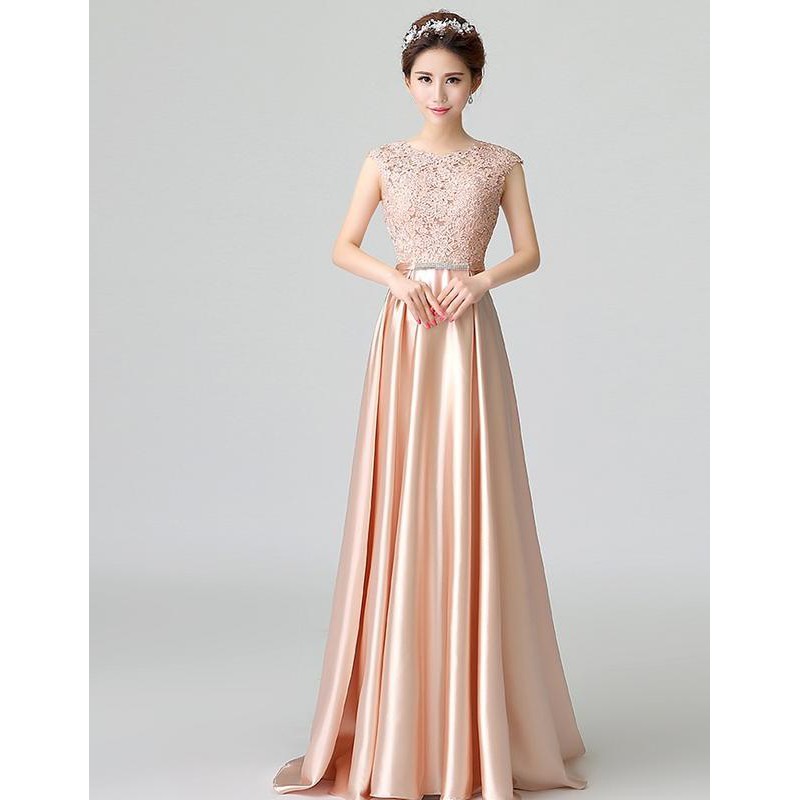 Gaun Pesta 1905029 Peach Party Dress Gown