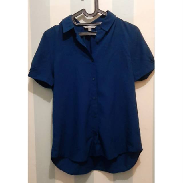 Atasan kemeja lengan pendek Original Uniqlo