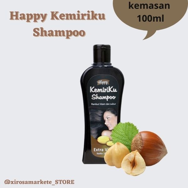 Happy Shampoo Kemiri / Shampo Kemiri Penghilang Uban / Penumbuh Rambut BPOM / Promo Asli Shampo kemi