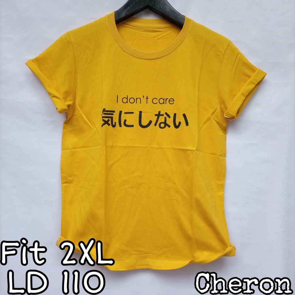 CHERON 21518 - Kaos Distro Wanita Fit XXL LD 110 Baju Atasan Oblong Cewek Jumbo 2XL Big Size Bigsize