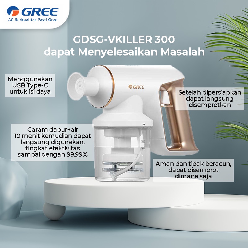 GREE Disinfectant Spray Gun Pembuat Cairan Disinfektan GDSG-VKILLER300