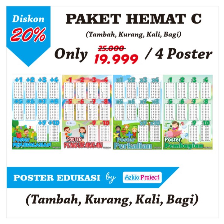 

Poster Edukasi Paket HEMAT C (Tambah, Kurang, Kali, Bagi)