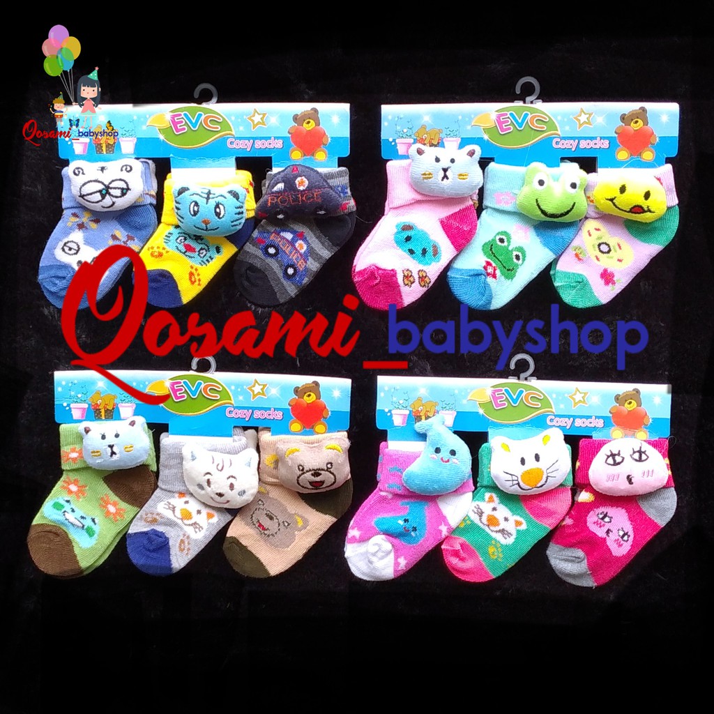 EVC Kaos Kaki Bayi Boneka Isi 3 in 1 SNI