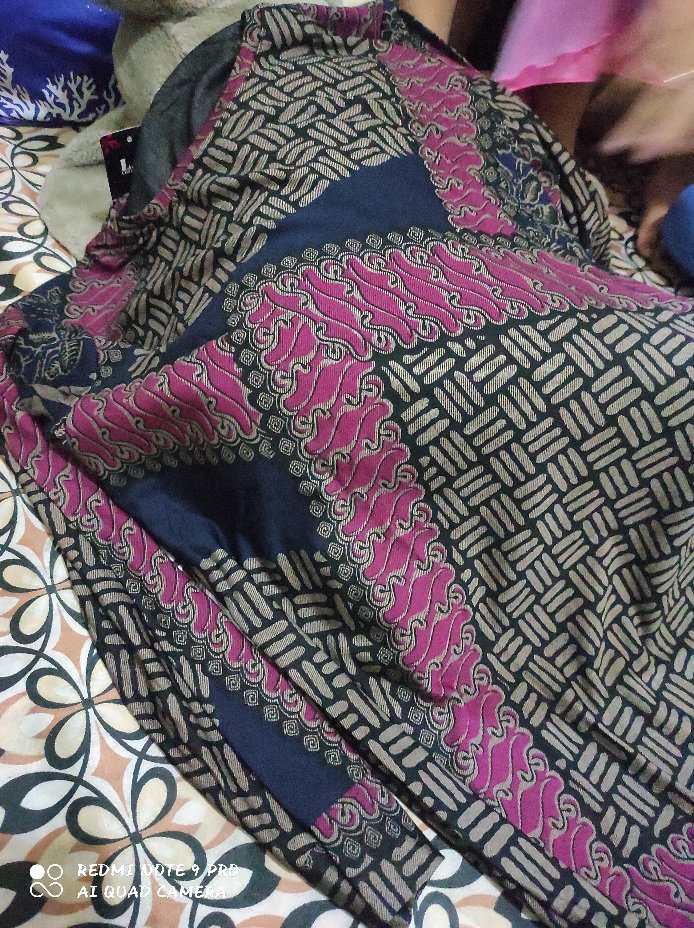 Gamis Ibu Motif Batik Ld110-130 No Busui Calvin Jeans Adem Nyaman