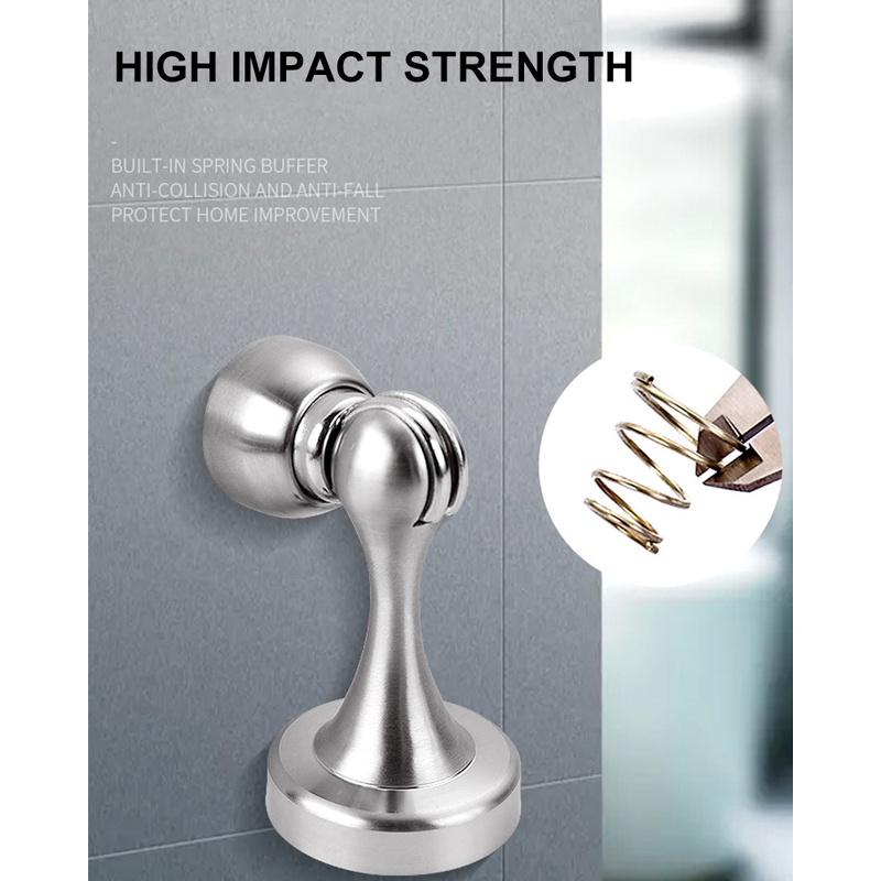 Door Stop Stopper Holder/INDOKERAN - Door Stop Magnet/Stainless Steel Premium Grade 304/bebas pukulan dan bebas pukulan