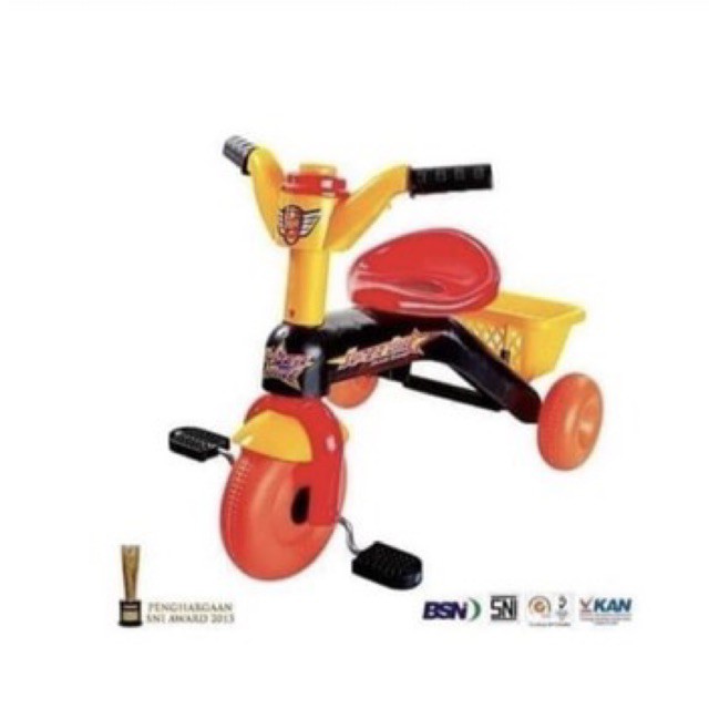 SHP TOYS FB 581 TRICYCLE sepeda roda 3 plastik mainan anak sepeda dorong sepeda anak SHP