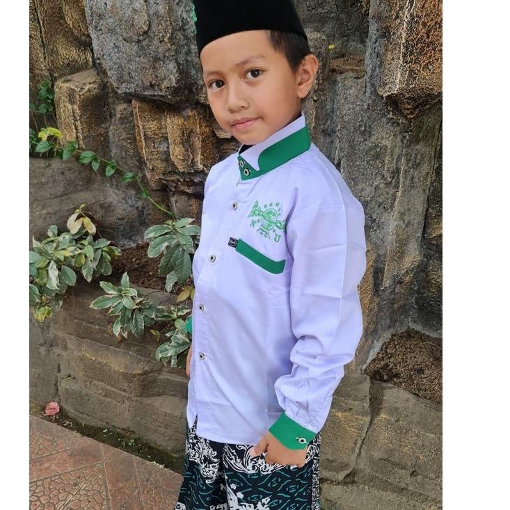 Kilat Hemat--baju koko nu putih anak laki laki