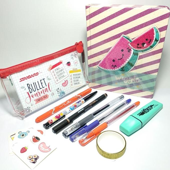 

PAKET NOTEBOOK CANVAS - WATERMELON + PENCIL CASE MIX SERIES
