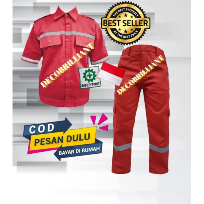 Stelan Safety / stelan kerja / set baju tambang M-XXL