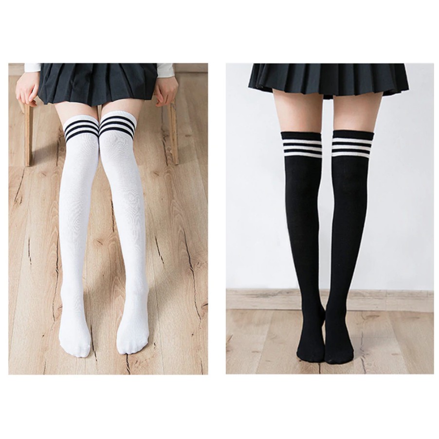 Overknee Socks Kaos Kaki Wanita Jepang Panjang Seifuku Over knee Sock Kaus Kaki Sepaha Stoking Japan