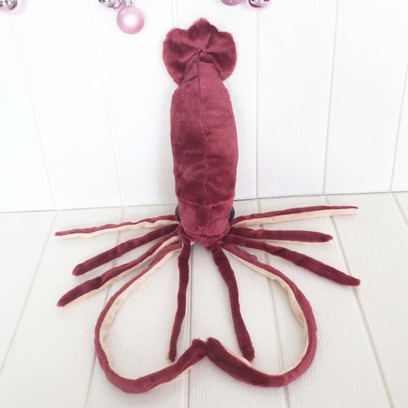 Mary 25.59in Stuffed Plush Squid Untuk Boneka Dengan Postur Lucu Mainan Hadiah Untuk Anak Laki-Laki Perempuan