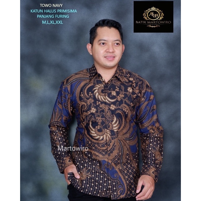 Kemeja Batik Pria TOWO Full Furing Katun Halus High Quality