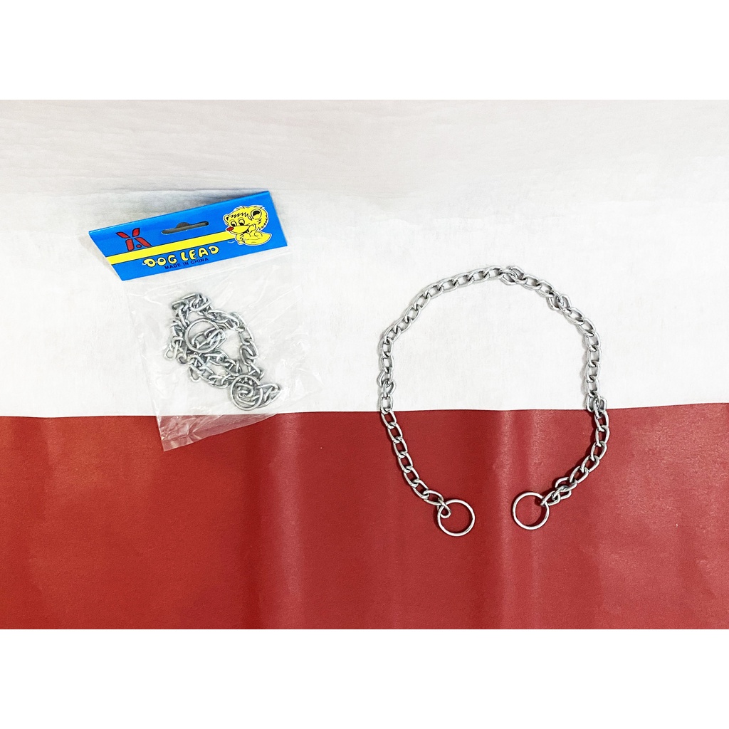 Tali Tuntun Rantai Anjing + Kalung Besi / Dog Stainless Chain + Collar 2,5mm