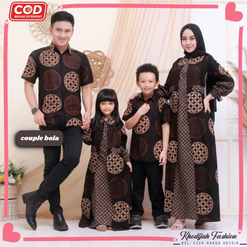 Batik Couple Modern Keluarga Batik Keluarga Dan Anak Set Batik couple Gamis Batik Wanita Bahan Katun