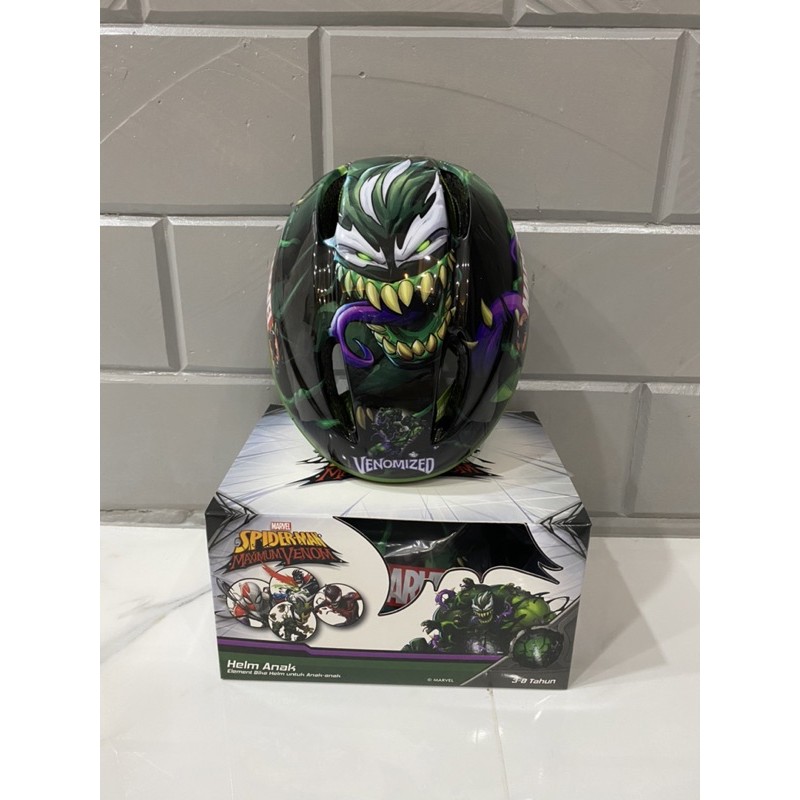 Helm Sepeda Anak spiderman venomized by Element Bike