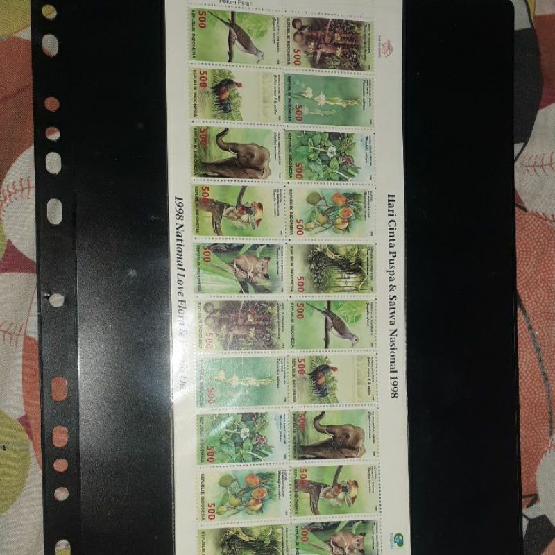 

Perangko Indonesia seri hari cinta puspa & Satwa Nasional 1998