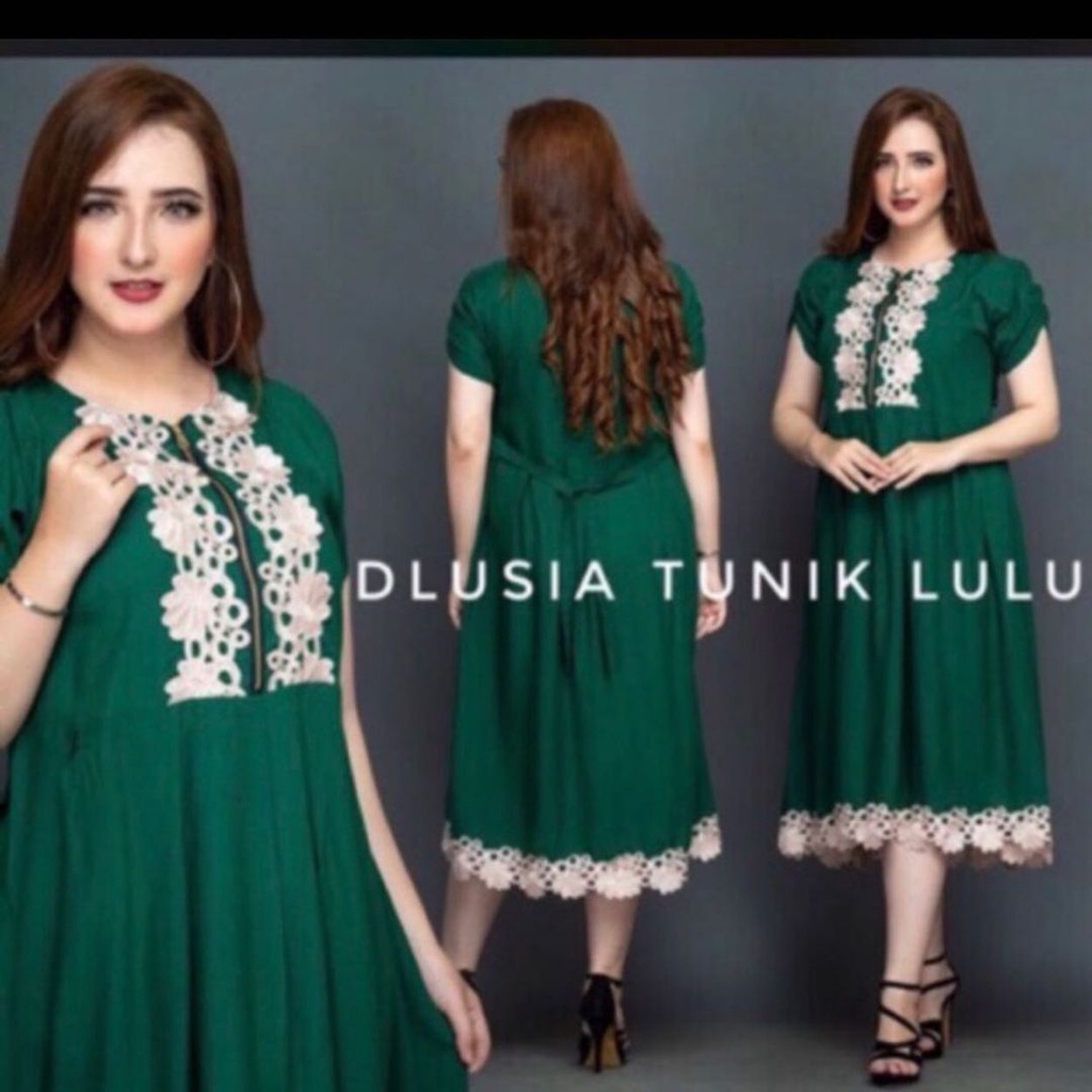 GAMIS BATIK MANGGAR,SEKAR,CANTIK, KUBIS,KUPU,PADI,DAUN/COD-LULU HIJAU